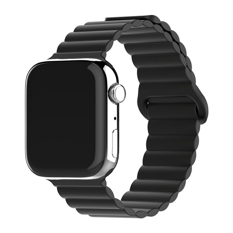 Two-color Silicone Magnetic Back Ring Buckle Watch Band