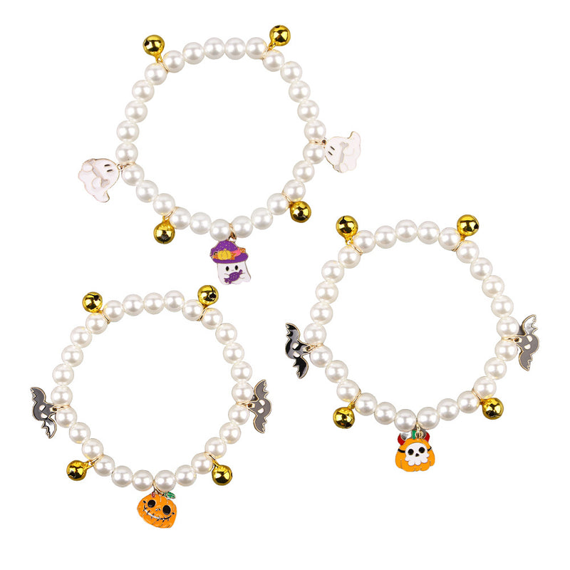Halloween-Halsband für Katzen mit Perlenketten-Dekoration