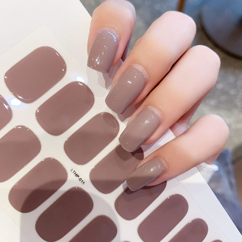 Autocolantes de beleza para unhas, semi-curados, de segunda geração, impermeáveis e duradouros