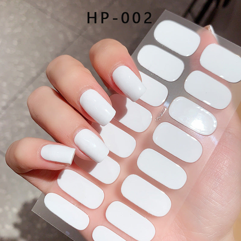 Autocolantes de beleza para unhas, semi-curados, de segunda geração, impermeáveis e duradouros