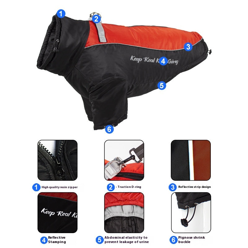 Forro de lã polar para cão - Roupa quente