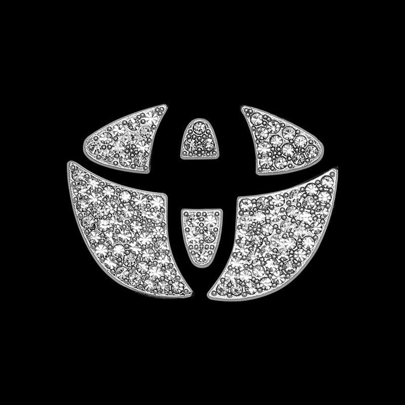 Aufkleber für das Lenkrad-Logo mit Strass-Verzierung