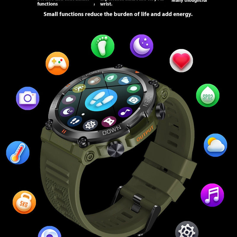 Smartwatch com Chamadas, Música, Meteorologia, Ritmo Cardíaco e Pressão Arterial