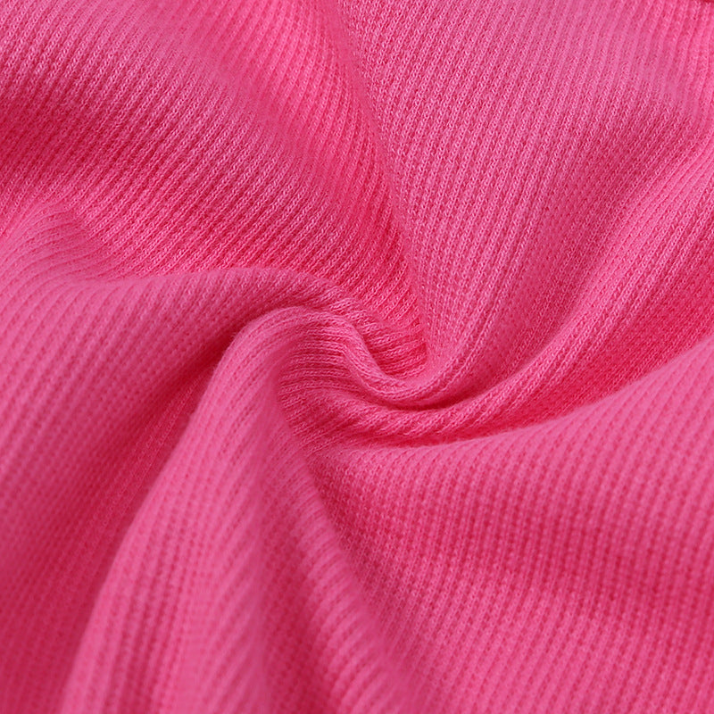 Geripptes Mesh-Trägerkleid für Mädchen