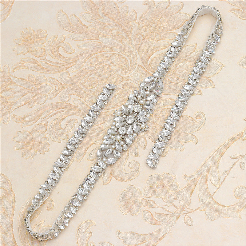 Brautkleid-Taillenschmuck mit Strass-Applikation
