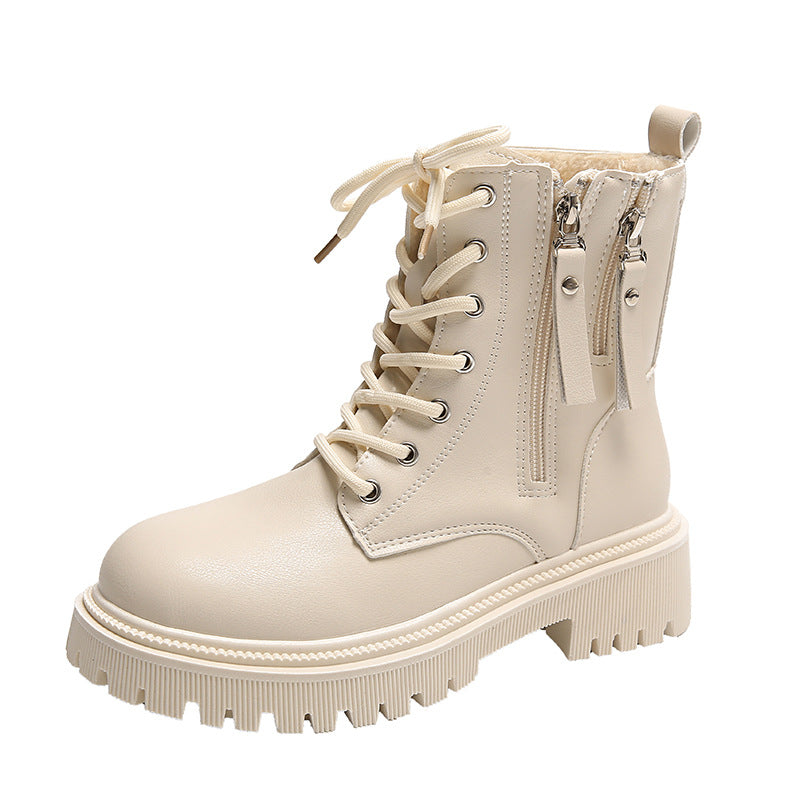 Botas Martin femininas plus size estilo britânico