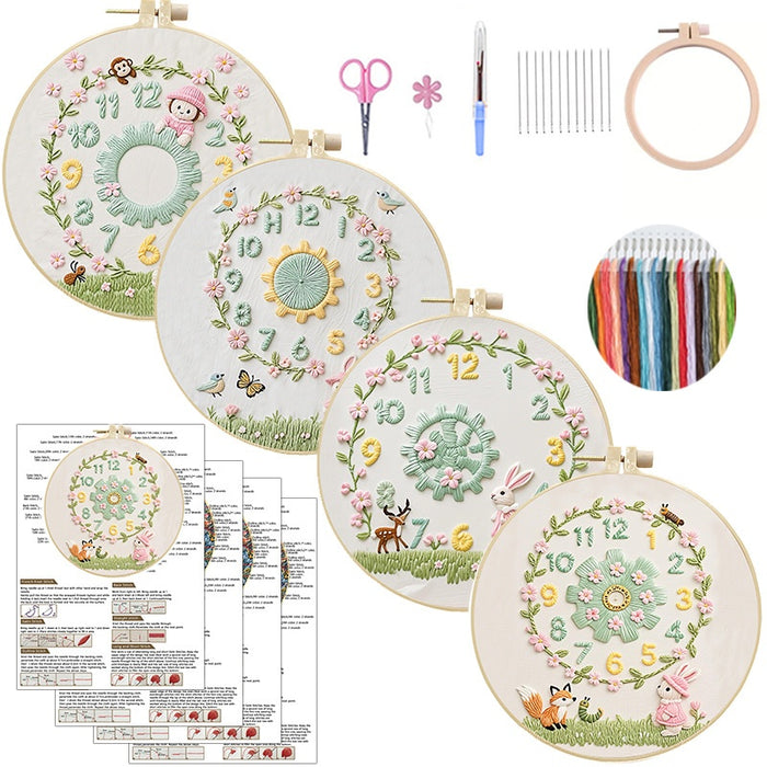 Clock Decoration Embroidery Diy Creative Simple Handmade Kit Material Package