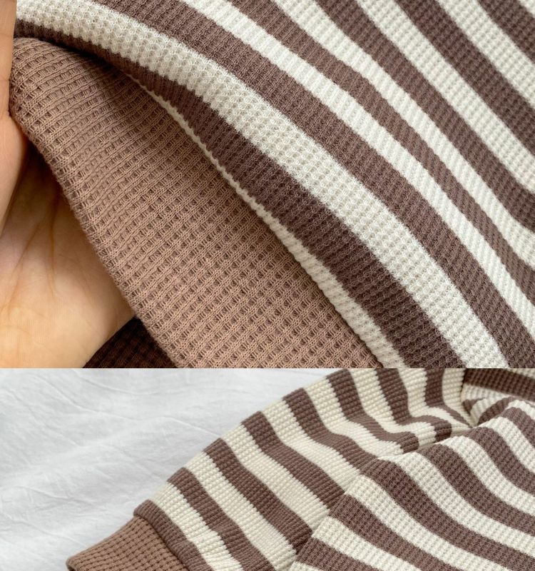 Baby Color Matching Striped Long-sleeved Top Pants Suit
