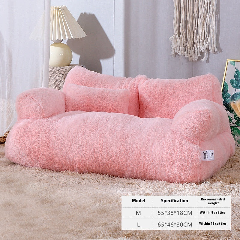 Cama de Inverno para Gato Sofá Acolhedor de Peluche
