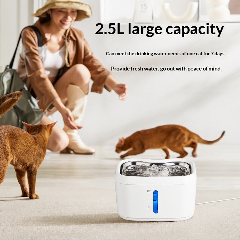 Fonte de água inteligente para gatos com sensor automático e fonte de alimentação sem fio