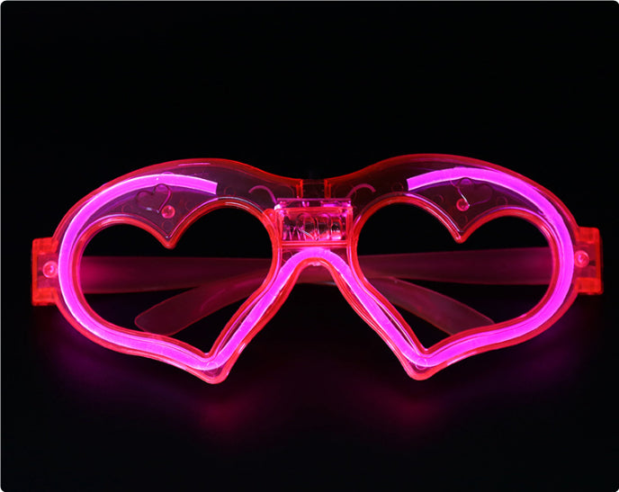 2024LED Cold Light Love Eyes Light Peach Heart Glasses