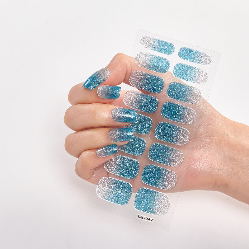 Autocolantes de Unhas de Cor Sólida 16 Pequenos Autocolantes Autocolantes de Unhas Simples
