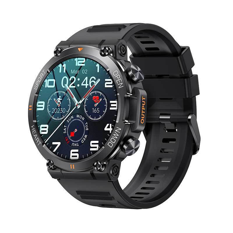 Smartwatch com Chamadas, Música, Meteorologia, Ritmo Cardíaco e Pressão Arterial