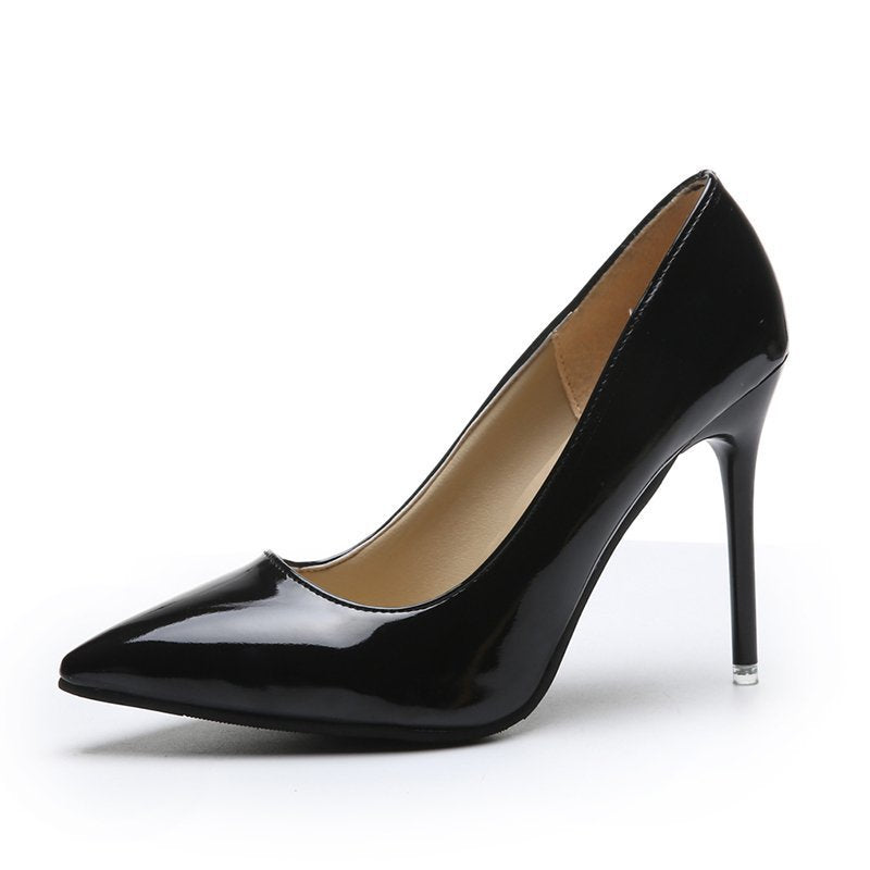 Pointed Stiletto Low-cut Heel Shoes Plus Size Women