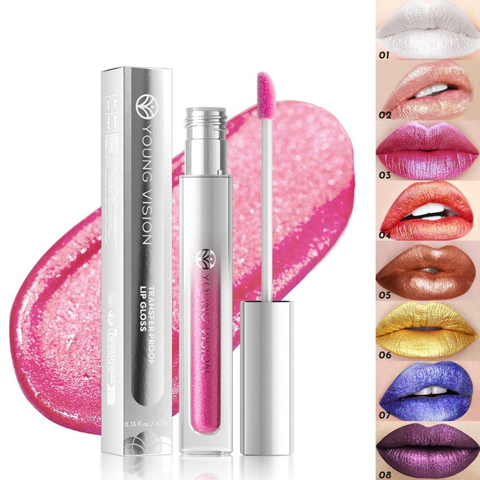 8 Colors  Lip Gloss Not Easy To Stick Cup Eye Shadow