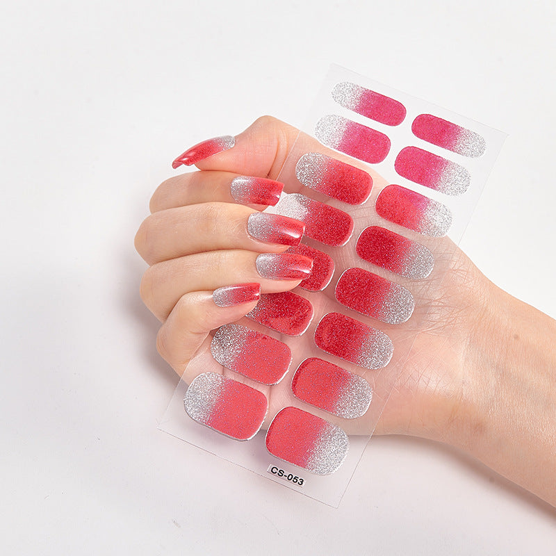 Autocolantes de Unhas de Cor Sólida 16 Pequenos Autocolantes Autocolantes de Unhas Simples