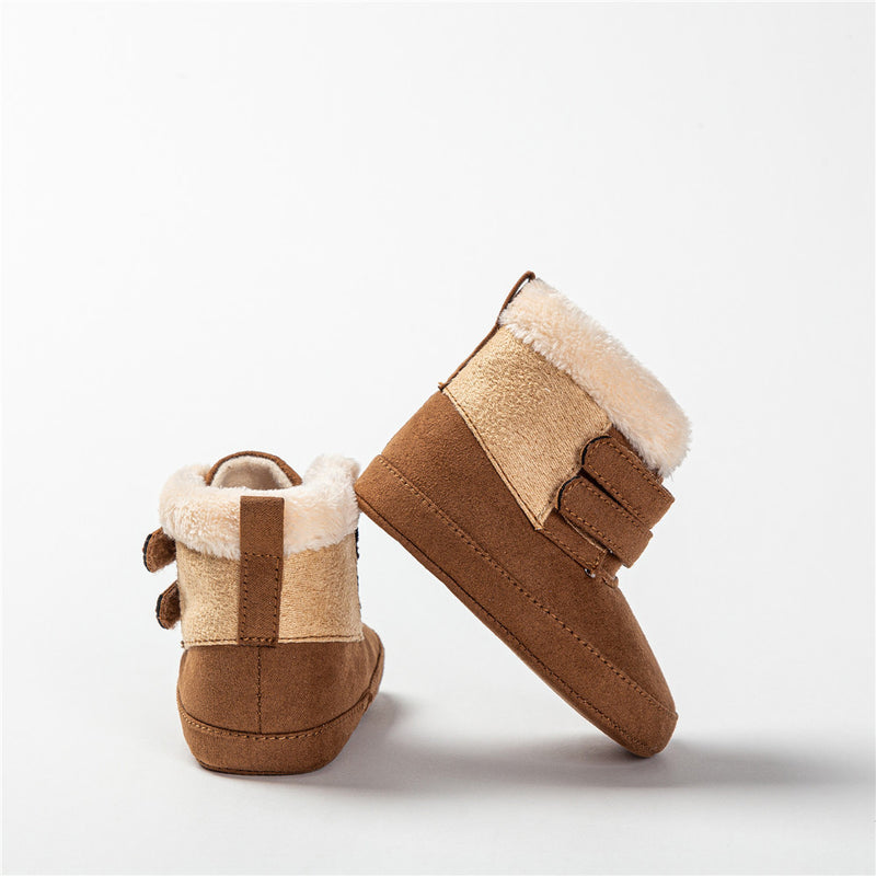 Sapatos de Algodão Quentes para Bebé e Criança com Peluche na Moda