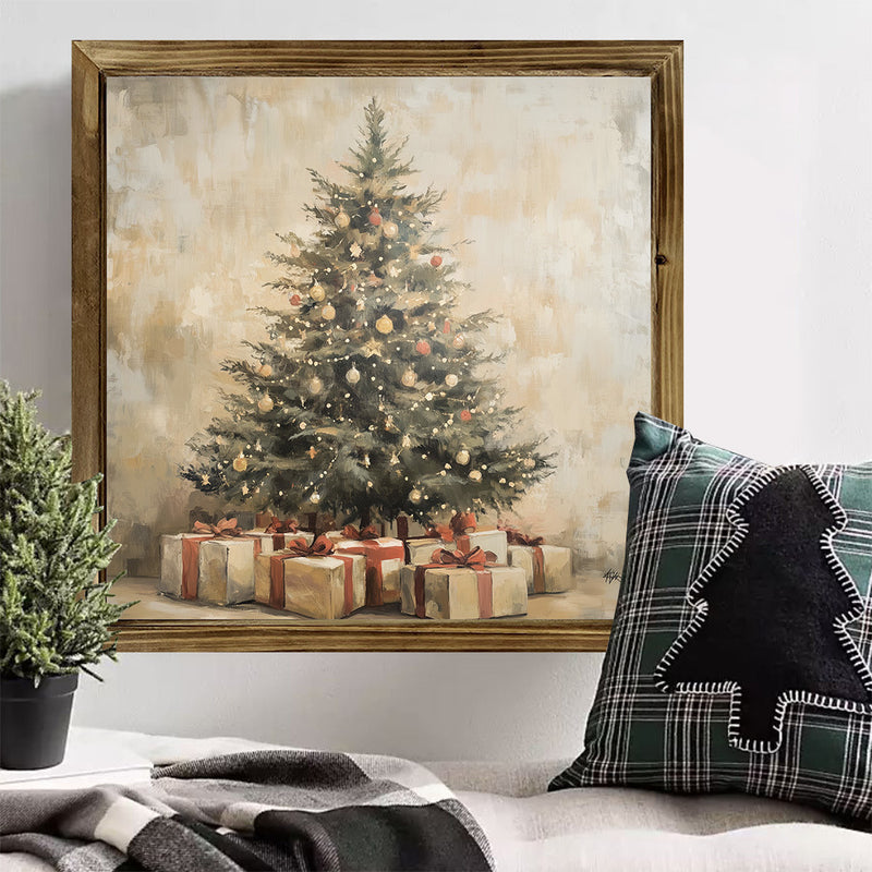 Christmas Gift Double-layer Wooden Photo Frame Home Decoration