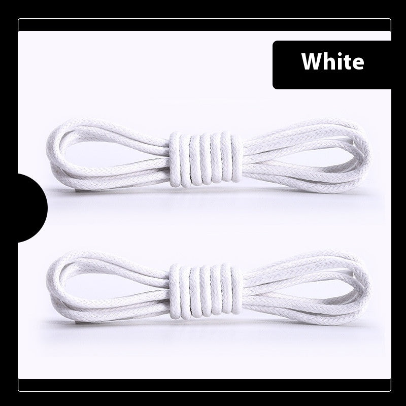 Leather Shoes Boots Wax Rope Round Shoelace A Pair