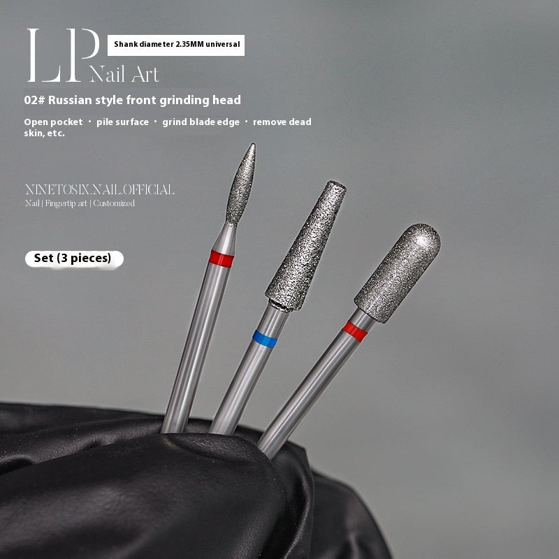 Pre-dismounting Polishing Head Set Of Diamond Sand For Manicure