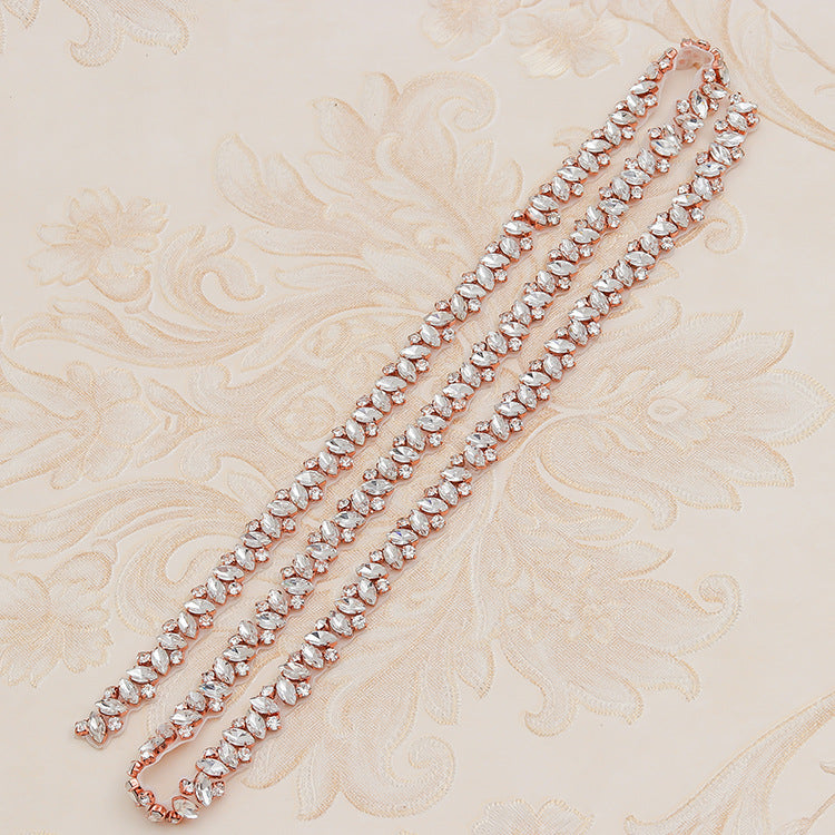 Brautkleid-Taillenschmuck mit Strass-Applikation