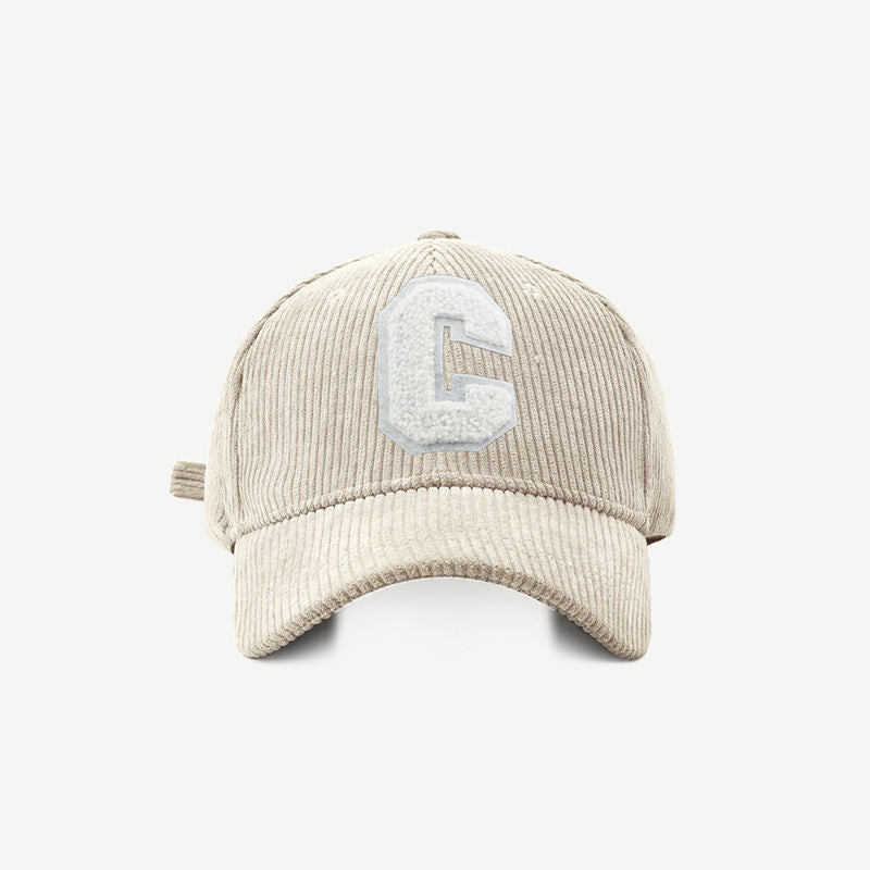 Corduroy Sport C Letter Duck Tongue Hat