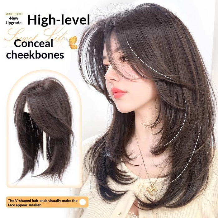 No Hairnet Needed Womens Hairpiece For Crown Area To Add Volume One-piece High-layered