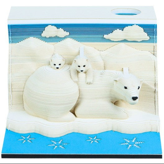 3D Sticky Note Paper Carving Creative Annual Meeting Tear-off Desktop Notepad Ornament