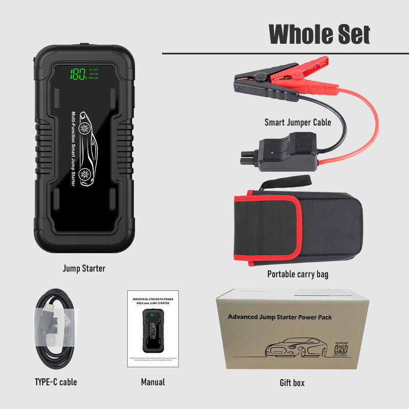 Auto-Starthilfe-Powerbank 20000 mAh mit LED-Beleuchtung