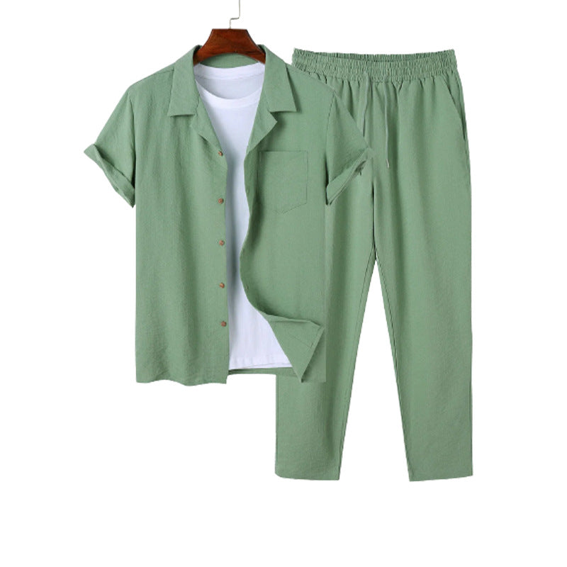 Neues digitales Herren-Outfit aus Baumwoll-Leinen-Hemd