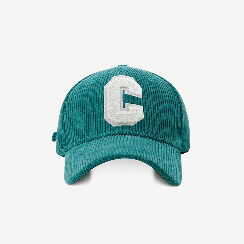 Corduroy Sport C Letter Duck Tongue Hat