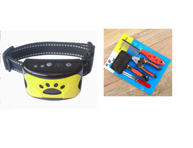 Hundetraining Halsband Wasserdicht Elektrisch Haustier Fernbedienung Wiederaufladbarer Hunde Trainer Bell Stopp Gerät Mit Schock Vibration Ton