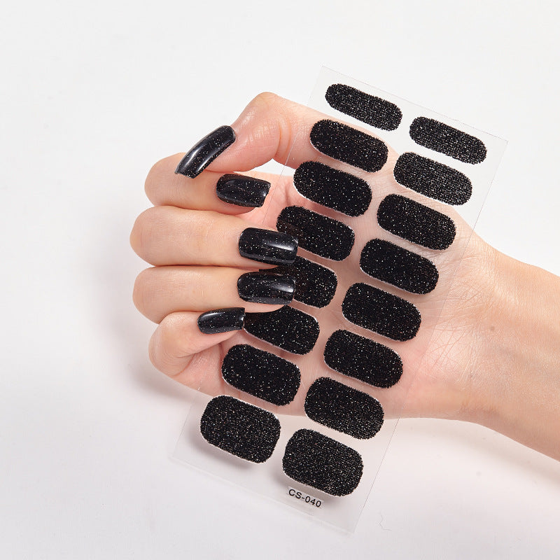 Autocolantes de Unhas de Cor Sólida 16 Pequenos Autocolantes Autocolantes de Unhas Simples