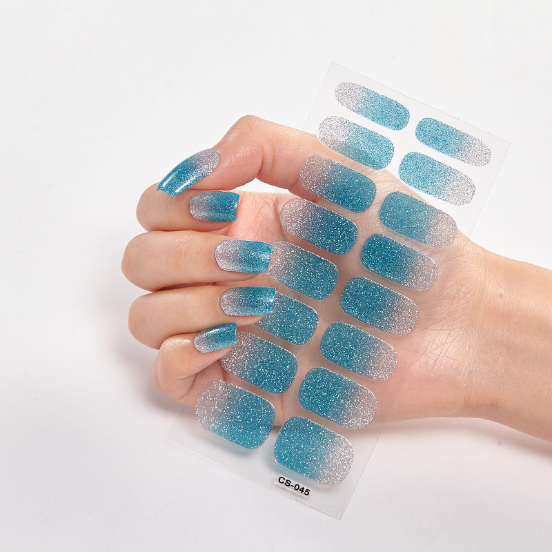 Autocolantes de Unhas de Cor Sólida 16 Pequenos Autocolantes Autocolantes de Unhas Simples
