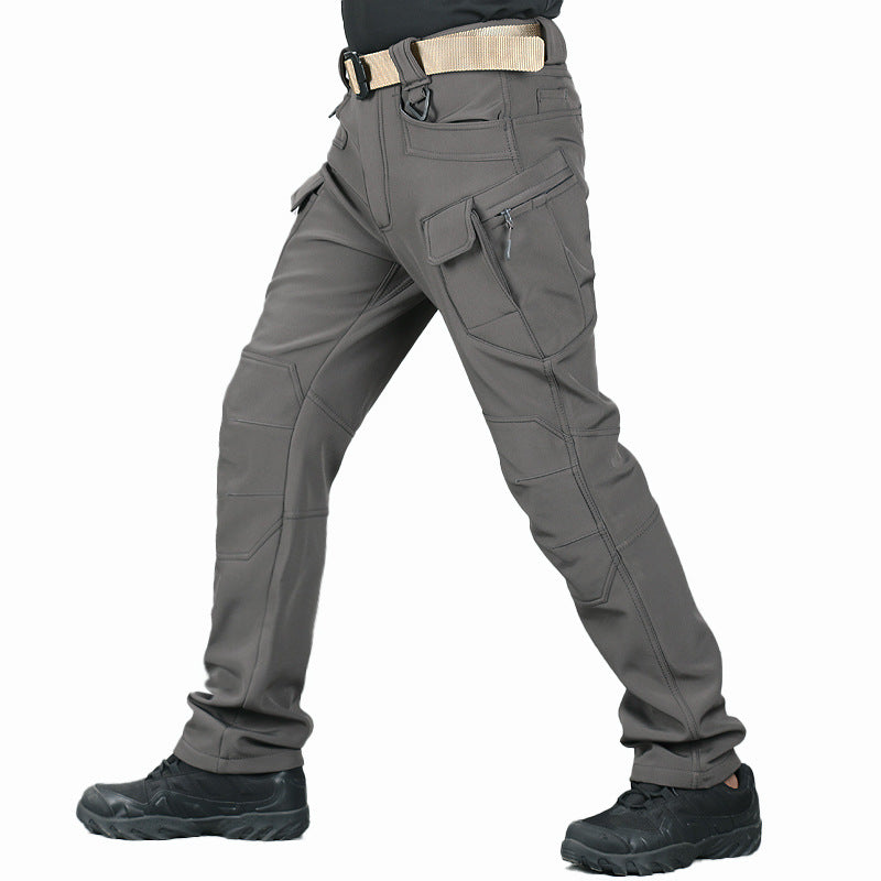 Autumn And Winter Outdoor Tactics Pants Men's Loose Large Size Plus Velvet