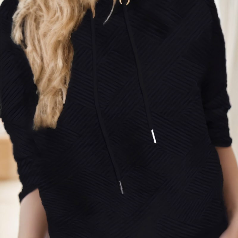 Neck Drawstring Pullover Sweatshirt