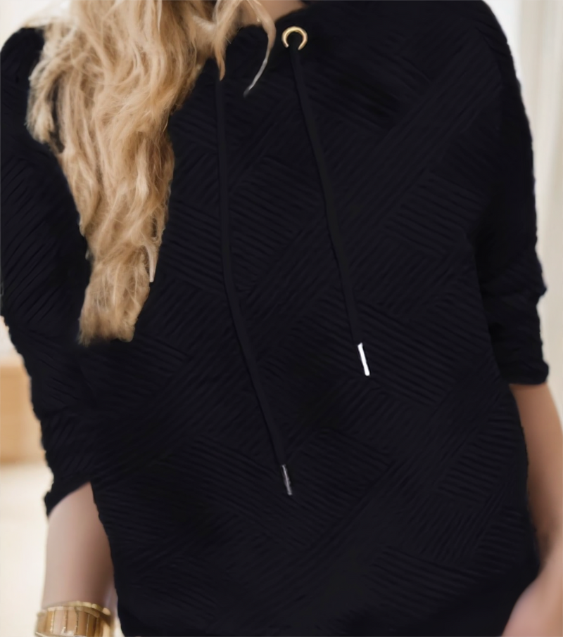 Neck Drawstring Pullover Sweatshirt