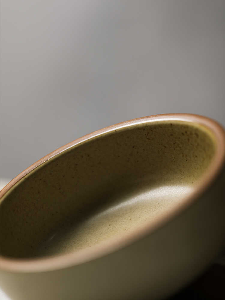 Household Single Retro Vintage Simple Ceramic Rice Bowl