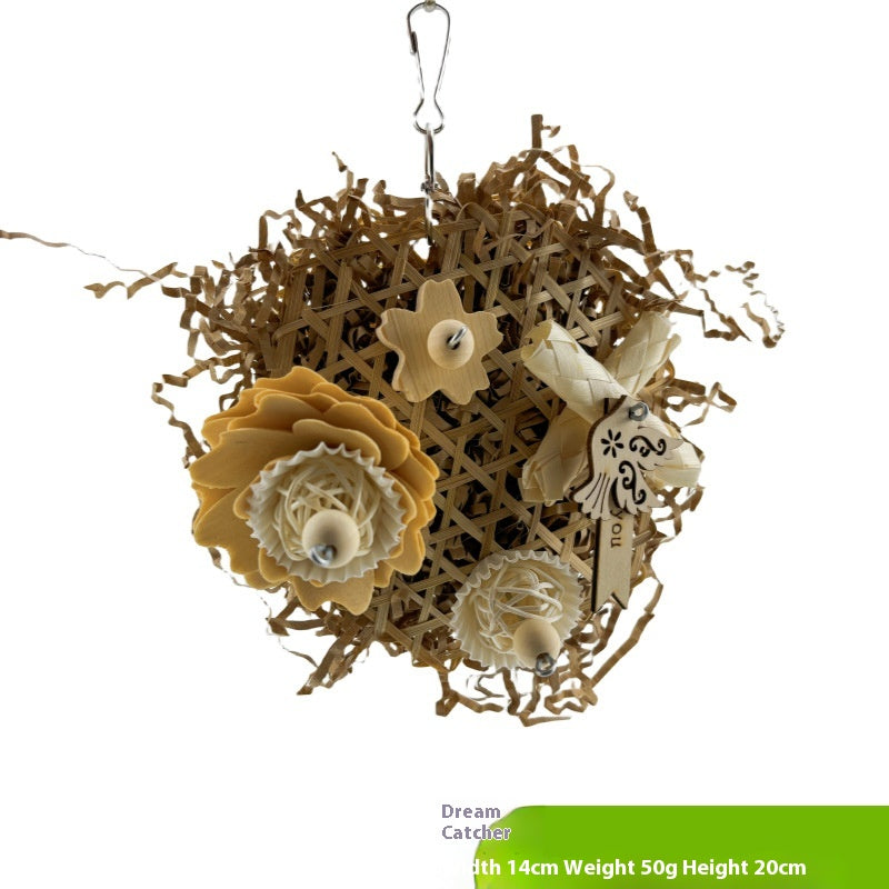Papagaio natural ricepaperplant pith bola segurança planta roendo brinquedo molar
