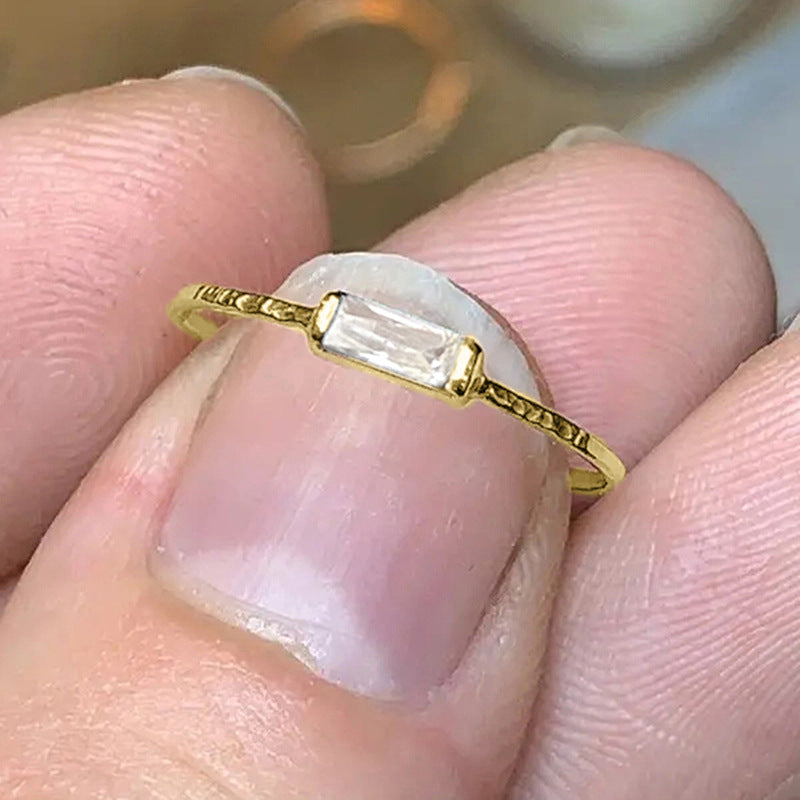 Cao Shi schlichter, feiner Ring im europäischen und amerikanischen Stil für Damen