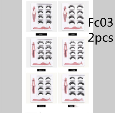 Three pairs of false eyelashes