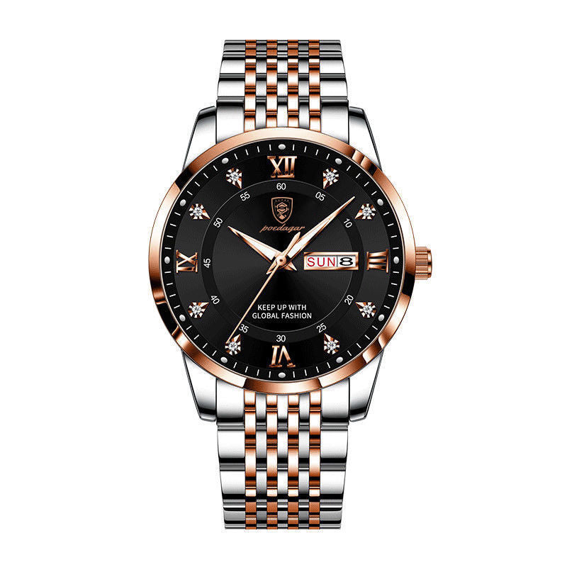 Nouveau Montre pour hommes étanche calendrier lumineux