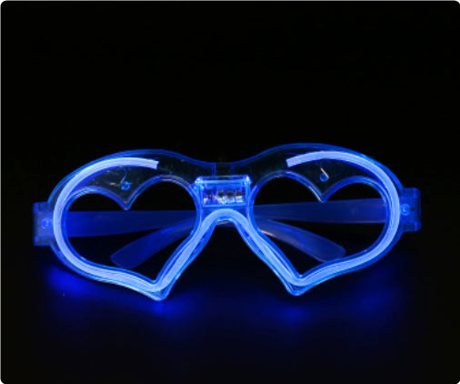 2024LED Cold Light Love Eyes Light Peach Heart Glasses