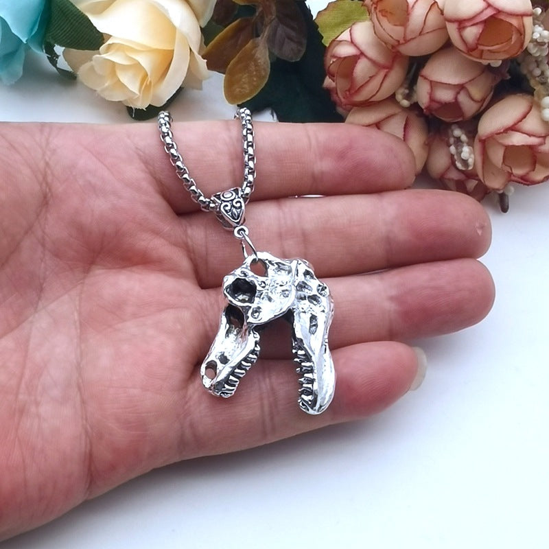 Fashion Retro Tyrannosaurus Rex Skull Necklace