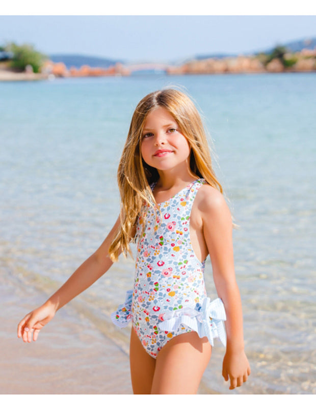 Baby-Strampler mit Trägern Badeanzug bedruckt süß Strand