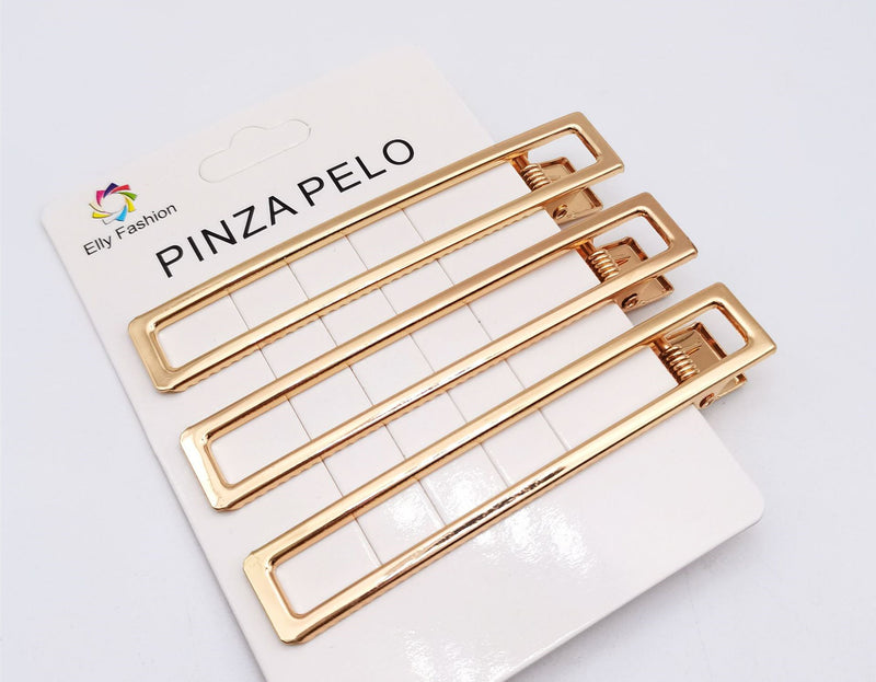 Hair Card Alloy Hollow Duckbill Square Clip