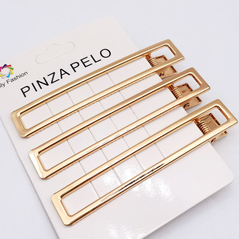 Hair Card Alloy Hollow Duckbill Square Clip
