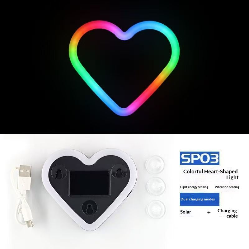 Car Solar Wireless LED Quarter Window Love Light