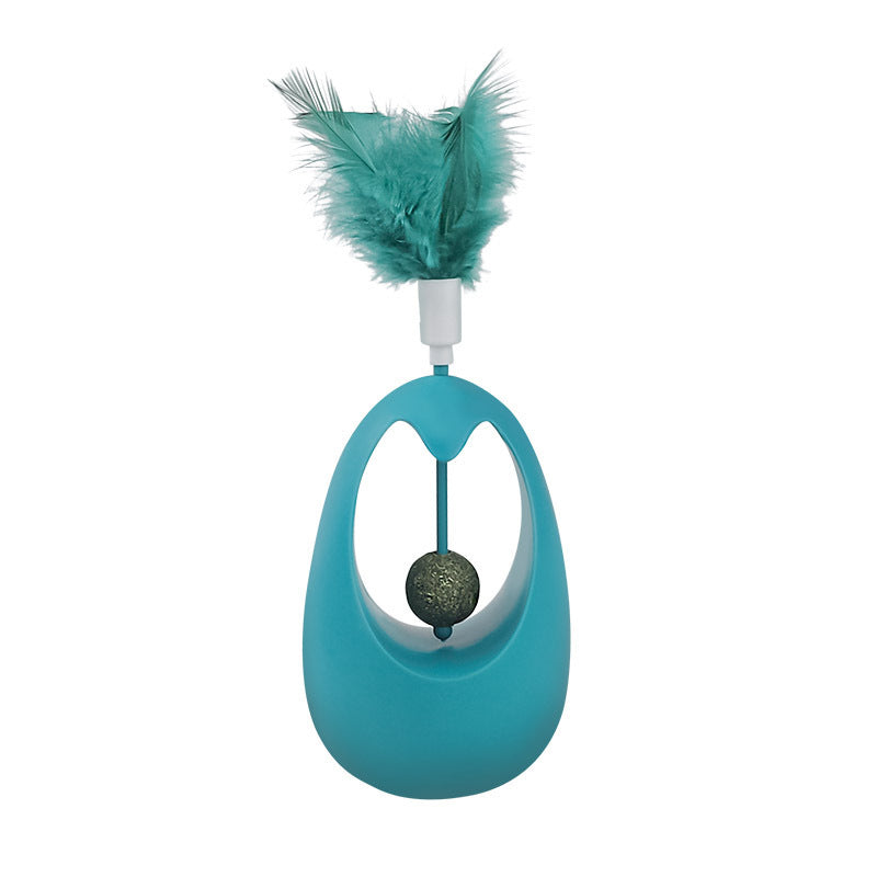 Brinquedo de Morder para Gatos com Bola de Erva-gateira e Baloiço