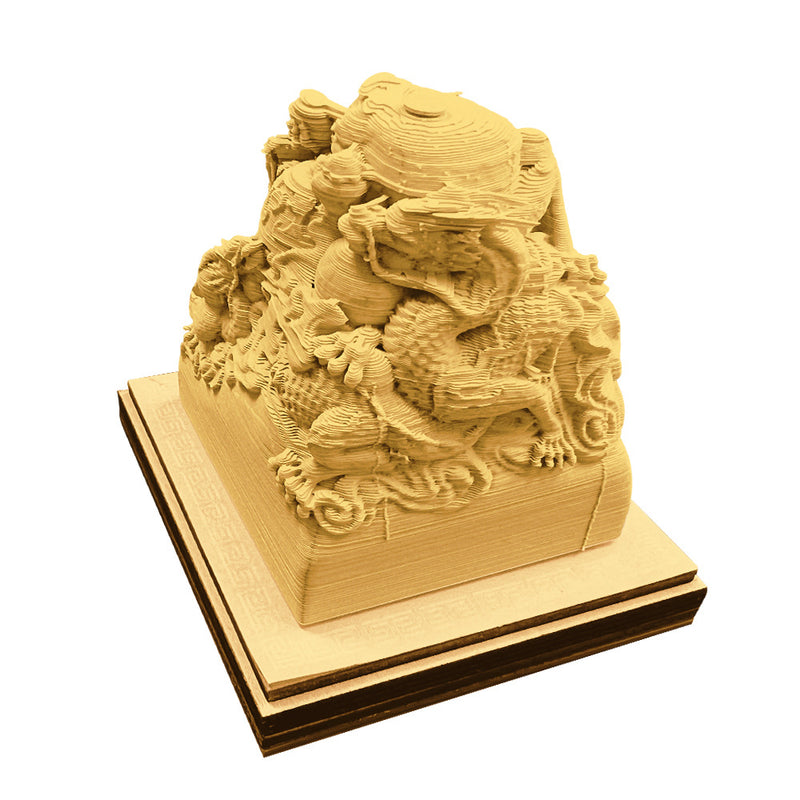 3D Sticky Note Paper Carving Creative Annual Meeting Tear-off Desktop Notepad Ornament